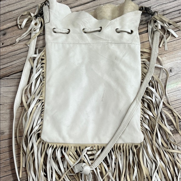 Spell Cream Fringe Crossbody with Beaded Accent - Picture 8 of 13